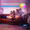 LMaxhome LED Stehlampe RGB Floor Lamp Dimmbar E27 155CM Leselampe für Wohnzimmer Schlafzimmer, Helligkeitseinstellung (0-100), LED fest integriert, 3 Colour Temperatures(3000K-6000K), Stehleuchte mit Fernbedienung, Fußschalter, Smart APP Alexa und Google Bild 3