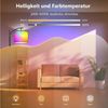 LMaxhome LED Stehlampe RGB Floor Lamp Dimmbar E27 155CM Leselampe für Wohnzimmer Schlafzimmer, Helligkeitseinstellung (0-100), LED fest integriert, 3 Colour Temperatures(3000K-6000K), Stehleuchte mit Fernbedienung, Fußschalter, Smart APP Alexa und Google Bild 2