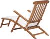 vidaXL Liegestuhl mit Auflage Cremeweiß Massivholz Teak 47408 Bild 5