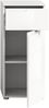 xonox. home Bad Solero X7WA9701 Standschrank Standmöbel Stauraumschrank Kompaktschrank in Weiß Nachbildung und weiß Hochglanz tiefzieh, ca. B/H/T: 38 x 87 x 34 cm Bild 3