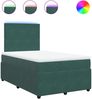 vidaXL Boxspringbett mit Matratze Dunkelgrün 120x200 cm Samt 3294607 Bild 2