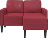 vidaXL 2-Sitzer-Sofa mit Chaiselongue L-Form Weinrot 125 cm Kunstleder 4107086 Bild 3