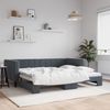 vidaXL Tagesbett Ausziehbar Dunkelgrau 90x200 cm Samt 3196692 Bild 1