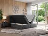 Boxspringbett, Doppelbett mit Multipocket-Matratzen und Topper, dekoratives Kopfteil - LEILA - 160 x 200 cm - Dunkelgrau Kunstleder - H3 Bild 2