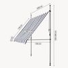 Klemmmarkise Stem 400x120x220-309 cm Dunkelblau / Weiß [pro. tec] Bild 2