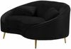 Dmora 2-Sitzer festes Sofa Gupta, lineares Sofa, Sofa für Wohnzimmer, Lineare Stoffstruktur, 148x84 h68 cm, Schwarz und Gold Bild 5