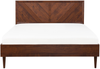 Bett dunkler Holzfarbton Lattenrost 140x200 cm MIALET Bild 4