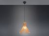 LED Pendelleuchte mit Lampenschirm aus braunem Papiergarn, Ø 35cm Bild 3