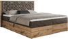 Boxspringbett mit Kopfteil und Topper, Polsterbett - NESSI - 200 x 200 cm - Braun Velvet - H3 - Topper Visco Bild 4