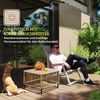 Beistelltisch aus PE-Rattan mit Glasplatte, 65x65x43 cm, Naturholz Bild 2
