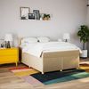 vidaXL Boxspringbett mit Matratze Creme 140x200 cm Stoff 3286715 Bild 3