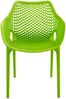 CLP Gartenstuhl Air XL 4er Set, Modern, Gestell Kunststoff, stapelbar, wetterfest,grün Bild 2