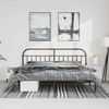 Doppelbett, Bettgestell Modernen mit Kopfteil Metall Schwarz 193x203 cm d613e Bild 4