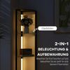 HOMCOM Stehlampe LED Stehleuchte mit 3 Helligkeitsstufen Fußschalter, dimmbar, mehrere Helligkeitsstufen, Ein-,Ausschalter, LED fest integriert, Warmweiß, für Wohnzimmer Schlafzimmer Schwarz Bild 4