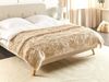Beliani 'DELICE' Tagesdecke, Stoff, Acryl / Polyester hellbraun, 200 x 220 cm Bild 3