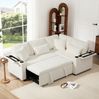 Schlafsofa 206,5x141x86 cm mit rechter Récamiere – Ecksofa aus Chenille mit Stauraum, USB und Getränkehalter Bild 3