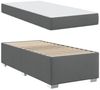 vidaXL Bettrahmen mit Matratze Dunkelgrau 90 x 200 cm Stoff 3399160 Bild 4