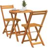vidaXL Garten Essgruppe mit Kissen 3 pcs Öl-Natur Massivholz Akazie 4105500 Bild 3