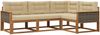 vidaXL Outdoor-Sofagarnitur mit Kissen 4 pcs Natur und Beige 3382521 Bild 2