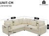5-Sitzer Ecksofa 198 x 198 x 83 cm aus Cord mit LED-Beleuchtung und USB/USB-C Bild 5