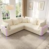 5-Sitzer Ecksofa 198 x 198 x 83 cm aus Cord mit LED-Beleuchtung und USB/USB-C Bild 3