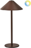 Kabellose LED Tischlampe FRANCOLI mit Dimmer Metall Braun Bild 1