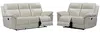 Vente-unique - PAKITA Couchgarnitur Leder Weiß - B 92 cm x H 102 cm x L 153 cm208 cm Bild 3