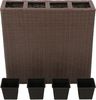 vidaXL Garten-Hochbeet mit 4 Töpfen 2 Stk. Poly Rattan Braun 279083 Bild 5