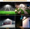Novostella LED Solarleuchte Solarleuchte LED Solarlampe Fluter für Außen Garten 3-Kopf / 4-Kopf, LED fest integriert, Kaltweiß, mit Bewegungsmelder Bild 3