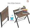 Klappbarer Schreibtisch mit Regal, Dunkelbraun, Home Office, Platzsparend Bild 4