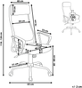 Beliani 'Pioneer' Bürostuhl höhenverstellbar, Kunstleder weiß, 63x118-126x63 cm Bild 2