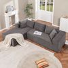 COMHOMA Sofa Big-Sofa, L-förmige Sofa, Couch Ecksofa, Chaiselongue Schlafsofa, mit tiefer Sitzfläche und breiten Armlehnen, Cordstoff Bild 2