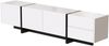 Merax Lowboard, Hochglanz TV-Board, Fernsehtisch scandi, TV-Schrank, Breite:190cm, Weiß Bild 2