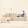 COMHOMA Sofa Big-Sofa, L-förmige Sofa, Couch Ecksofa, Chaiselongue Schlafsofa, mit tiefer Sitzfläche und breiten Armlehnen, Cordstoff Bild 3