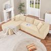 COMHOMA Sofa Big-Sofa, L-förmige Sofa, Couch Ecksofa, Chaiselongue Schlafsofa, mit tiefer Sitzfläche und breiten Armlehnen, Cordstoff Bild 2