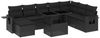 vidaXL 8-tlg. Garten-Sofagarnitur mit Kissen Schwarz Poly Rattan 3268065 Bild 2