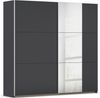 rauch 'KRONACH' Kleiderschrank, Schwebetürenschrank, 2-türig, 1 Spiegeltüre, Graumetallic, 218 x 210 x 59 cm Bild 3