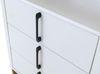 Kommode HWC-P43, Schrank Sideboard Highboard, 6 Schubladen MDF 80x120x42cm ~ Wotan-Eiche-Optik, weiß Bild 5