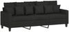 vidaXL 2-tlg. Sofagarnitur mit Kissen Schwarz Stoff 3201668 Bild 4