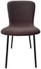 Stuhl Bouclé Optik 4er Set Dunkelgrau mit Pulverbeschichteten Metallbeinen 44 x 52 x 79 cm Bild 4