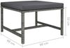 vidaXL Modular-Fußhocker mit Kissen Grau Poly Rattan 313495 Bild 4