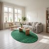 Gabbeh Teppich - Softy - Uni 230 x 150 cm - dunkelgrün - oval Bild 2