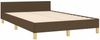 Einzelbettgestell Design für Erwachsene ohne Matratze Dunkelbraun 120x190 cm Stoff d4447e Bild 5