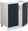 Spülenunterschrank Fame-Line Dunkelblau Hochglanz 80 cm , AP Marmor Vicco Bild 4