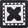 Beistelltisch | Couchtisch Mosaik Keramik Schwarz und Weiß Bild 4
