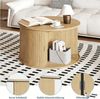 GarveeMore Couchtisch Runder moderner Couchtisch mit Aufbewahrung für Wohnzimmer Bild 3