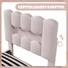 Polsterbett mit LED-Beleuchtung, Lattenrost und Stauraum, 90x200cm, Kopfteil höhenverstellbar, Einzelbett, Samt Bild 5