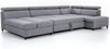AX LIVING U Sofa mit Schlaffunktion Olettio 342 cm Grau R Bild 4