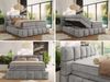 Boxspringbett NIRA KING, Doppelbett mit Fußteil, 7-Zonen Multipocket-Matratzen und Topper, Schlafzimmerbett - 160 x 200 cm - Hellgrau Velvet - H4 Bild 2