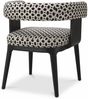 Casa Padrino Luxus Esszimmer Stuhl mit Armlehnen Weiß / Schwarz H. 73 cm - Esszimmer Möbel Bild 3